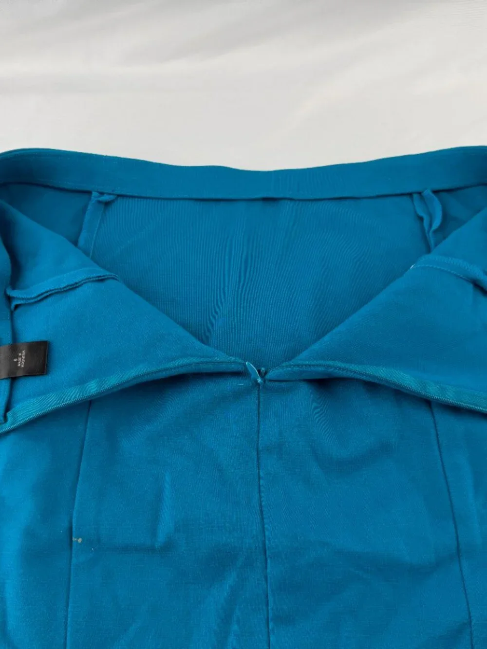 Ann Taylor Blue Skirt Women Size 6 Short Mini Pencil Stretch Workwear Career